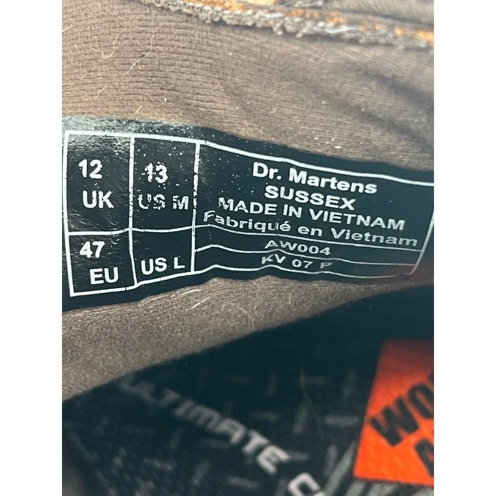 Dr. Martens Sussex Dark Brown Leather Chukka Boots Mens 13 AW004 Work Shoes
